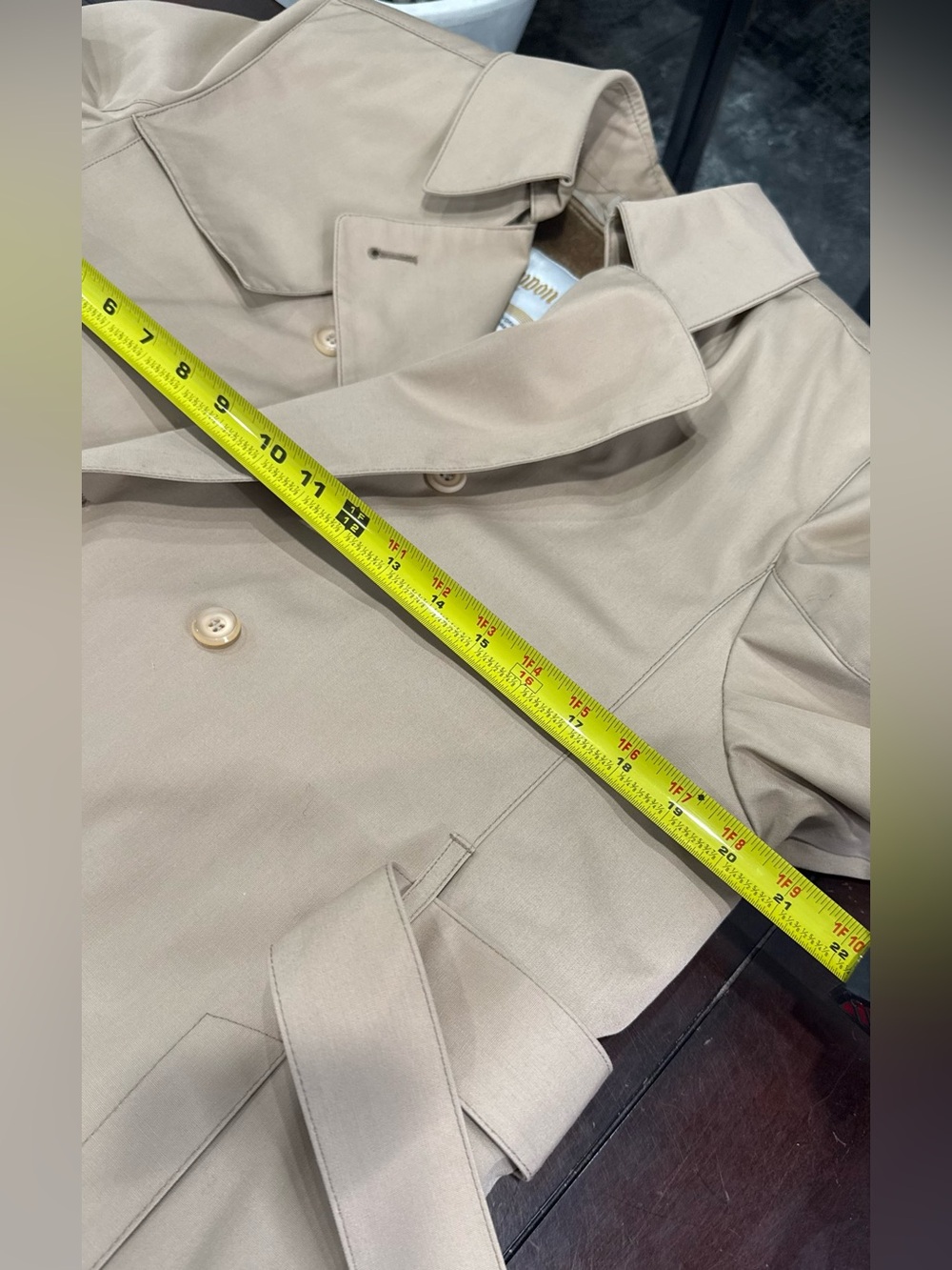 Vintage London Fog Maincoat Trench Coat Women’s 12 Regular Tan Belted Zip Liner - Picture 16 of 16